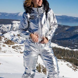 Tipsy Elves Silver Bullet Women's Ski Suit- Medium